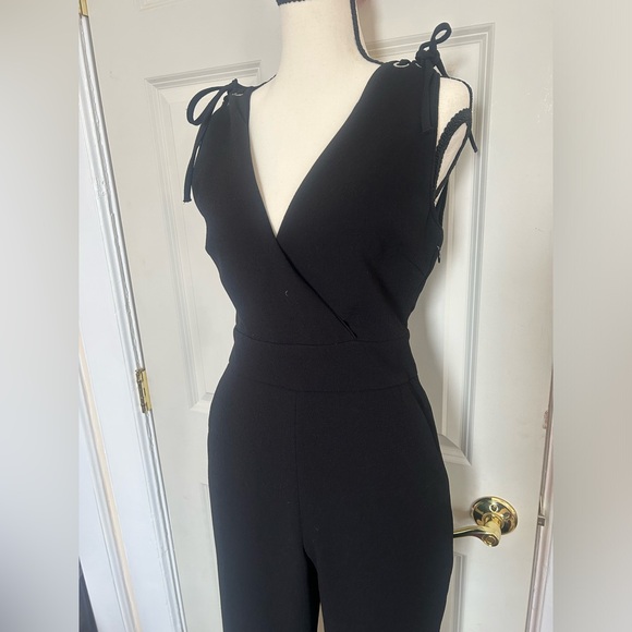 Maje Pants - Maje Sleeveless Elegant Black Jumpsuit.
